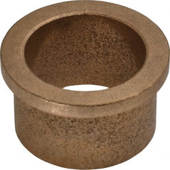 Boston Gear - 1-1/4" Inside x 1-1/2" Outside Diam, Oil Impregnated Bronze Sleeve Bearing - 1-3/4" Flange Outside Diam, 3/16" Flange Thickness, 1" OAL - Exact Tooling