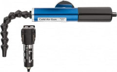 Vortec - 8" Long Hose, 900 BTU/Hr Air Capacity, 1 Outlet, Cold Air Gun Kit - 10-5/8" Tank/Unit Length, 6.63" High Tank/Unit, Includes Adjustable Cold Air Gun, Magnetic Base, 5 Micron Auto-Drain Filter - Exact Tooling