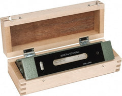 Value Collection - 8" Long, 0.0005" Graduation Sensitivity per 10", 2 Vials, Inspection Block Level - Cast Iron, 0.0004" Base Flatness, 1-7/8" Wide - Exact Tooling