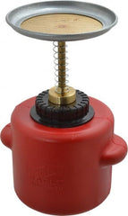Eagle - 1 Quart Capacity, 9-3/4 Inch High x 5-1/4 Inch Diameter, Polyethylene Plunger Can - 5-1/4 Inch Dasher Diameter, Red, Approval Listing/Regulation FM - Exact Tooling