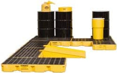 Eagle - 88 Gal Sump, 8,000 Lb Capacity, 6 Drum, Polyethylene Platform - 51-1/2" Long x 51-1/2, 77" Wide x 6-1/2" High - Exact Tooling