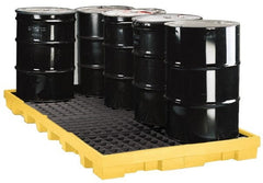 Eagle - 90 Gal Sump, 10,000 Lb Capacity, 8 Drum, Polyethylene Platform - 51-1/2" Long x 51-1/2, 102" Wide x 6-1/2" High - Exact Tooling