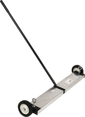 Mag-Mate - 36" Long Push Magnetic Sweeper with Wheels - 5" Wide x 5" High x 48" Long, 6" Wheel Diam, 2" Clearance - Exact Tooling