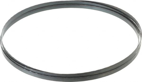 Starrett - 18/W TPI, 7' 9-1/2" Long x 3/8" Wide x 0.025" Thick, Welded Band Saw Blade - Carbon Steel, Toothed Edge, Wavy Tooth Set, Flexible Back, Contour Cutting - Exact Tooling
