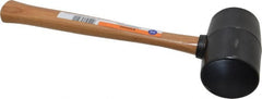 Stanley - 1-1/8 Lb Head Rubber Mallet - 13-1/2" OAL, Hickory Handle - Exact Tooling