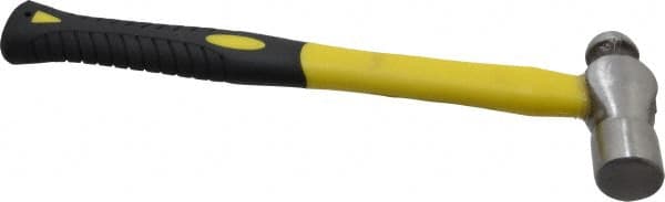 Value Collection - 3/4 Lb Head Drop Forged Steel Ball Pein Hammer - Fiberglass Handle, 12" OAL, Fiberglass with Cushion Grip - Exact Tooling