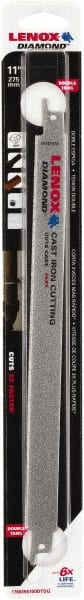Lenox - 11" Long x 3/4" Thick, Reciprocating Saw Blade - Straight Profile, Continuous Edge - Exact Tooling