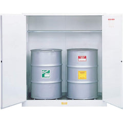Justrite - Drum Cabinets; Number of Drums: 2 ; Storage Direction: Vertical ; Door Type: Manual Closing ; Number of Shelves: 1 ; Height (Inch): 65 ; Width (Inch): 59 - Exact Tooling