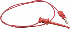 Pomona - Red Electrical Test Equipment Patch Cord - Use with Test Clips - Exact Tooling