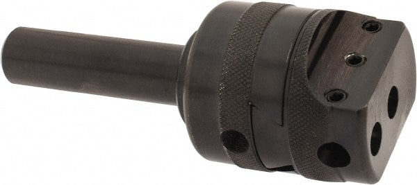 APT - 2" Body Diam, Manual Offset Boring Head - 4" Bore Diam, 3/8" Bar Hole Diam - Exact Tooling