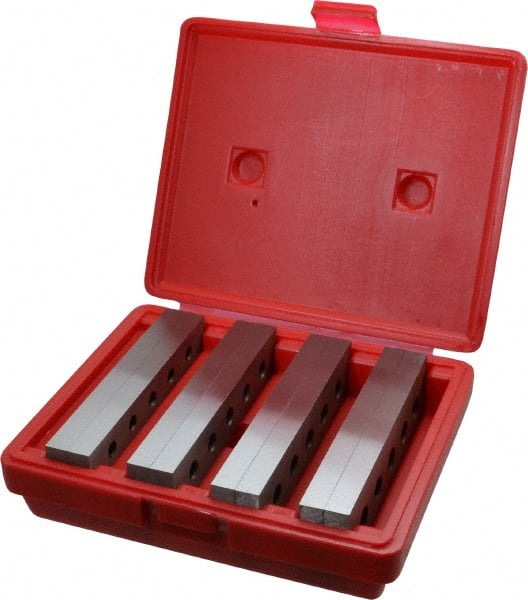 Value Collection - 8 Piece, 6 Inch Long Tool Steel Parallel Set - 1 to 1-3/4 Inch High, 1/2 to 1/2 Inch Thick, 55-62 RC Hardness, Sold as 4 Pair - Exact Tooling
