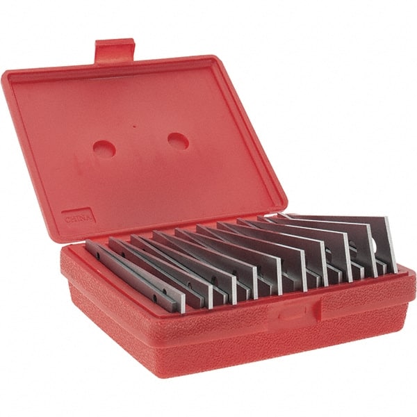 Value Collection - 20 Piece, 6 Inch Long x 1/8 Inch Thick, Alloy Steel Thin Parallel Set - 1/2 to 1-5/8 Inch High, 0.001 Inch Accuracy, 50-54 RC Hardness - Exact Tooling