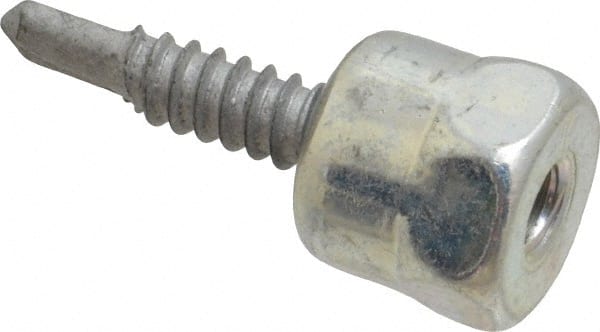 ITW Buildex - 1/4" Zinc-Plated Steel Vertical (End Drilled) Mount Threaded Rod Anchor - 5/8" Diam x 1" Long, 446 Lb Ultimate Pullout, For Use with Steel - Exact Tooling
