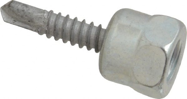 ITW Buildex - 3/8" Zinc-Plated Steel Vertical (End Drilled) Mount Threaded Rod Anchor - 5/8" Diam x 1" Long, 446 Lb Ultimate Pullout, For Use with Steel - Exact Tooling