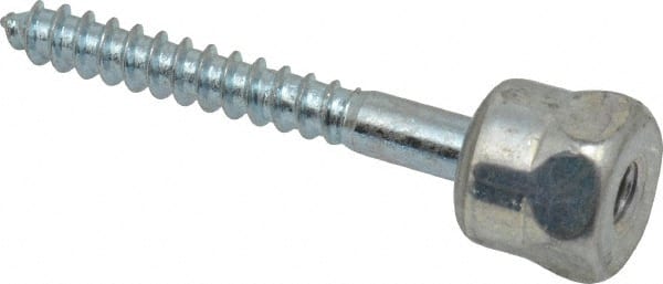 ITW Buildex - 1/4" Zinc-Plated Steel Vertical (End Drilled) Mount Threaded Rod Anchor - 5/8" Diam x 2" Long, 1,760 Lb Ultimate Pullout, For Use with Wood - Exact Tooling