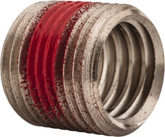 Made in USA - 5/8-11 Internal, 3/4-16 External, UNC, 11/16" Insert Length, Thread Locking Repair Inserts - Stainless Steel, Bright Finish, Grade 303 - Exact Tooling