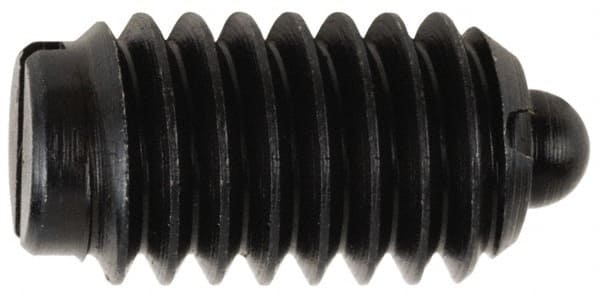 TE-CO - 5/16-18, 9/16" Thread Length, 1/12" Plunger Projection, Steel Threaded Spring Plunger - Exact Tooling