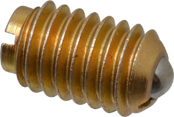 TE-CO - 3/8-16, 0.187" Ball Diam, 5/8" Body Length, 0.048" Max Ball Reach, Threaded Ball Plunger - Exact Tooling