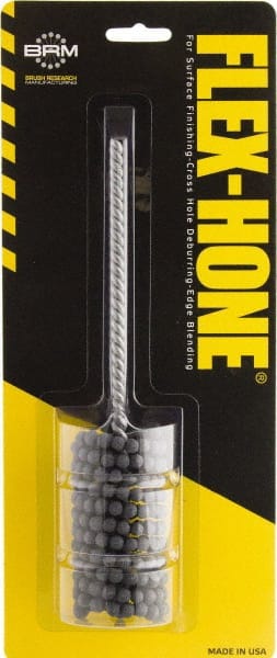 Brush Research Mfg. - 15/16" to 1-3/8" Bore Diam, 80 Grit, Zirconia Alumina Flexible Hone - Medium, 8" OAL - Exact Tooling