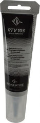 Momentive Performance Materials - 2.8 oz Tube Black RTV Silicone Joint Sealant - 400°F Max Operating Temp, 20 min Tack Free Dry Time, Series RTV100 - Exact Tooling