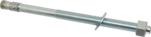 Red Head - 5/8 Inch Diameter, 5/8-11 Inch Thread, 10 Inch Overall Length, Grade 3, Wedge Expansion Concrete Anchor - Steel, Zinc Plated, 5-3/4 Inch Thread Length, Tie Wire Head, 5/8 Inch Drill - Exact Tooling