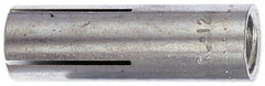 Red Head - 1" Diam, 1" Drill, 3" Min Embedment Drop-In Concrete Anchor - Grade 3 Steel, Zinc-Plated Finish, Slotted Drive, 1-1/4" Thread Length - Exact Tooling
