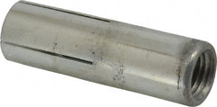 Red Head - 1" Diam, 1" Drill, 1" Min Embedment Drop-In Concrete Anchor - Grade 3 Steel, Zinc-Plated Finish, Flat Head, Slotted Drive, 1-1/4" Thread Length - Exact Tooling