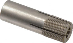 Red Head - 5/8" Diam, 5/8" Drill, 1-1/2" Min Embedment Drop-In Concrete Anchor - 303, 18-8 Stainless Steel, Slotted Drive, 3/4" Thread Length - Exact Tooling