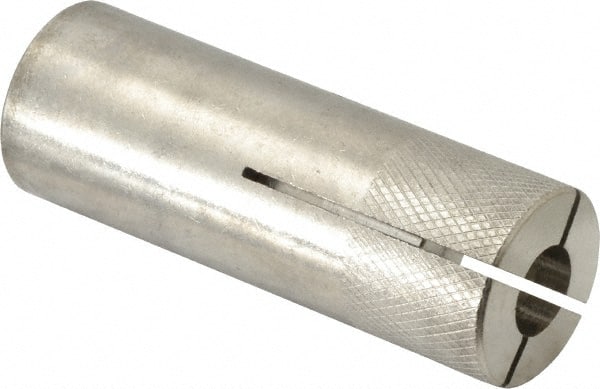 Red Head - 7/8" Diam, 7/8" Drill, 1-1/2" Min Embedment Drop-In Concrete Anchor - 303, 18-8 Stainless Steel, Slotted Drive, 1" Thread Length - Exact Tooling