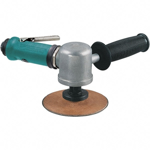 Dynabrade - 4 to 4-1/2" Disc, 15,000 RPM, Pneumatic Handheld Disc Sander - 33 CFM, 1/4 NPT Inlet, 0.55 hp, 90 psi - Exact Tooling