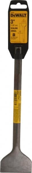 DeWALT - 3" Head Width, 12" OAL, 1" Shank Diam, Scaling Chisel - SDS Max Drive, SDS Max Shank, Steel - Exact Tooling