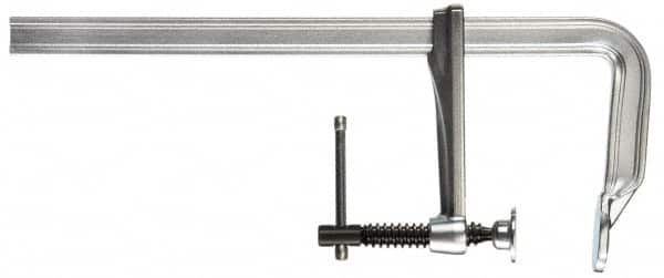 Bessey - 4-3/4" Deep Throat, 24" Max Capacity, Standard Sliding Arm Clamp - 1,320 Lb Clamping Pressure, 0.7" Spindle Diam - Exact Tooling