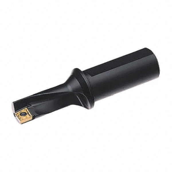 Allied Machine and Engineering - 0.71" Max Drill Depth, 2.25xD, 10mm Diam, Indexable Insert Drill - 1 Insert, 3/8" Shank Diam, Straight Shank - Exact Tooling