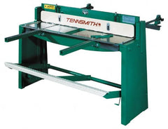 Tennsmith - 37 Inch Long Blade, Manual Power Floor Shear - 27 Inch Deep x 42 Inch High, 0.0394 Inch Stainless Steel Capacity, 0.0630 Inch Mild Steel Capacity, 30 Inch Back Gauge Range - Exact Tooling