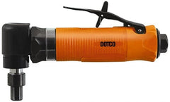 Dotco - 1/4" Collet, Angle Handle, Air Angle Die Grinder - 20,000 RPM, Rear Exhaust, 23 CFM, 0.4 hp, 90 psi, 1/4" Inlet - Exact Tooling