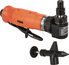 Dotco - 1/4" Collet, Angle Handle, Air Angle Die Grinder - 12,000 RPM, Rear Exhaust, 23 CFM, 0.4 hp, 90 psi, 1/4" Inlet - Exact Tooling