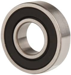 SKF - 1/2" Bore Diam, 1-1/8" OD, Double Seal Deep Groove Radial Ball Bearing - 5/16" Wide, 1 Row, Round Bore, 540 Lb Static Capacity, 1,140 Lb Dynamic Capacity - Exact Tooling