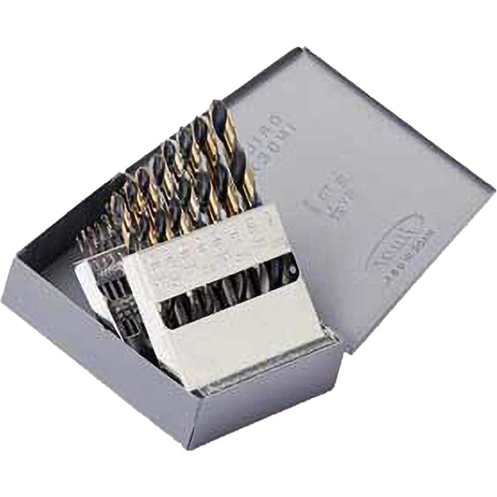 Titan USA - Drill Bit Sets; System of Measurement: Inch ; Drill Bit Material: High Speed Steel ; Drill Bit Set Type: Jobber Length Drill Bits ; Minimum Drill Bit Size (Decimal Inch): 0.0625 ; Minimum Drill Bit Size (Inch): 1/16 ; Maximum Drill Bit Size ( - Exact Tooling