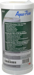3M Aqua-Pure - 4-1/2" OD, 25µ, Large Diameter Carbon Cartridge Filter - 9-3/4" Long, Reduces Sediments, Tastes, Odors & Chlorine - Exact Tooling