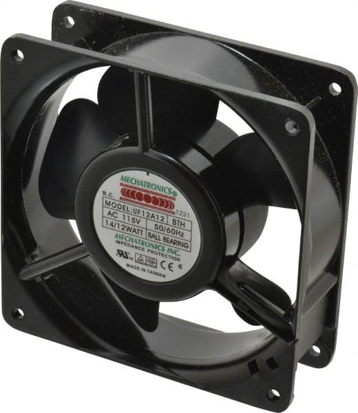 Lytron - 3/8" Tube OD, 1 Fan Mount, Liquid-To-Air Copper Tubed Process Equipment Heat Exchanger - Water Cooler, 6.3" High x 7.95" Wide x 2.04" Deep, 1,045 BTU/Hr, 400°F Max - Exact Tooling