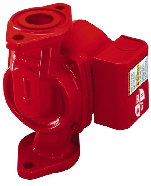 Bell & Gossett - 1/25 hp, 5-9/16" Long, 1 Phase, Cast Iron Housing, Polypropylene Impeller, Inline Circulator Pump - 115 Volt, 60 Hz, 6-3/8" Flange Width, Bell & Gossett Part No. 103251, 150 Max psi, ODP Motor - Exact Tooling