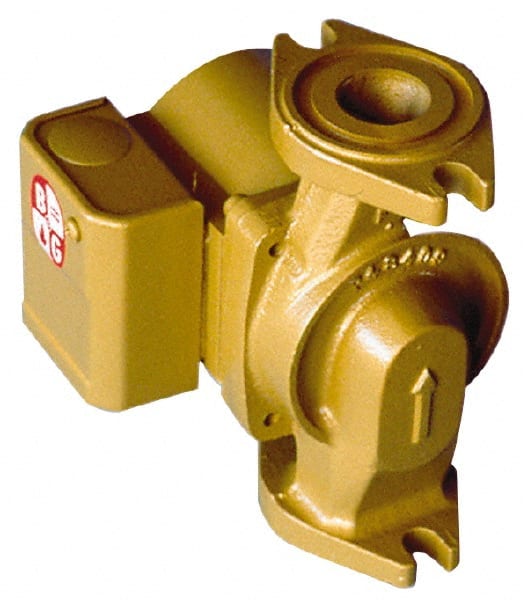 Bell & Gossett - 1/15 hp, 6-3/16" Long, 1 Phase, Bronze Housing, Noryl Impeller, Inline Circulator Pump - 115 Volt, 60 Hz, 6-3/8" Flange Width, Bell & Gossett Part No. 103351, 150 Max psi, ODP Motor - Exact Tooling