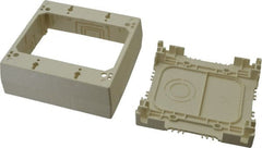 Wiremold - 2 Gang, (4) 1/2 & 3/4" Knockouts, PVC Rectangle Device Box - 4-3/4" Overall Height x 4-7/8" Overall Width x 1-3/4" Overall Depth - Exact Tooling