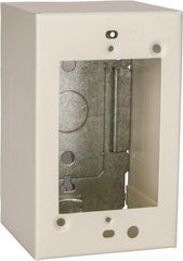 Wiremold - 4-5/8 Inch Long x 2-7/8 Inch Wide x 2-3/4 Inch High, Rectangular Raceway Box - Ivory, For Use with Wiremold 2400 Series Raceways - Exact Tooling