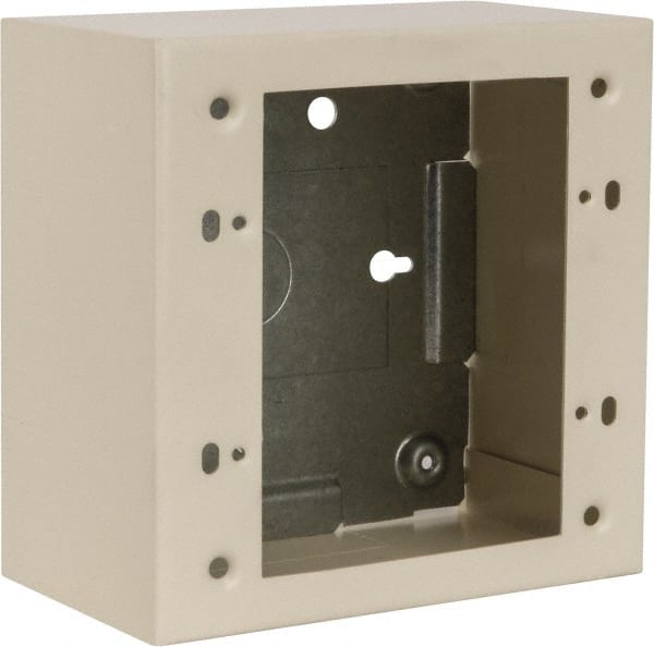 Wiremold - 4-3/4 Inch Long x 4-3/4 Inch Wide x 2-3/4 Inch High, Rectangular Raceway Box - Ivory, For Use with Wiremold 2400 Series Raceways - Exact Tooling