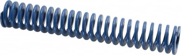Associated Spring Raymond - 1" Hole Diam, 1/2" Rod Diam, 6" Free Length, Blue Die Spring - 240 Lb Max Deflection, 3" Max Deflection, Medium Duty, Chromium Alloy Steel - Exact Tooling