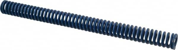 Associated Spring Raymond - 1" Hole Diam, 1/2" Rod Diam, 12" Free Length, Blue Die Spring - 240 Lb Max Deflection, 6" Max Deflection, Medium Duty, Chromium Alloy Steel - Exact Tooling