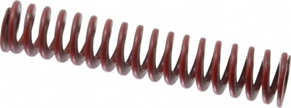 Associated Spring Raymond - 1" Hole Diam, 1/2" Rod Diam, 5" Free Length, Red Die Spring - 266.4 Lb Max Deflection, 1.85" Max Deflection, Medium Heavy Duty, Chromium Alloy Steel - Exact Tooling