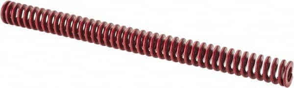 Associated Spring Raymond - 1" Hole Diam, 1/2" Rod Diam, 12" Free Length, Red Die Spring - 275.3 Lb Max Deflection, 4.44" Max Deflection, Medium Heavy Duty, Chromium Alloy Steel - Exact Tooling