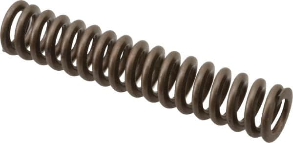 Associated Spring Raymond - 1/2" Hole Diam, 9/32" Rod Diam, 2-1/2" Free Length, Gold Die Spring - 63 Lb Max Deflection, 0.75" Max Deflection, Heavy Duty, Chromium Alloy Steel - Exact Tooling